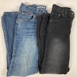 2 pair gently worn Kids Jeans size  7 (Slim)